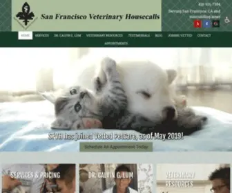 Sfvethousecalls.com(Mobile Veterinarian in San Francisco) Screenshot