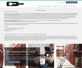 Sfwinelockers.com(San Francisco Wine Lockers) Screenshot