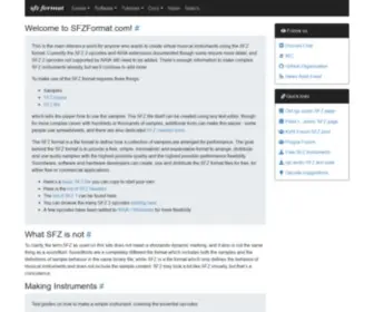 SFzformat.com(SFZ Format) Screenshot