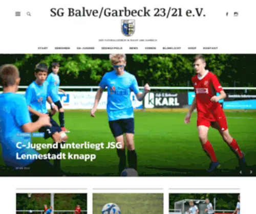 SG-Balve-Garbeck.de(SG Balve/Garbeck 23/21 e.V. – Der Fußballverein in Balve und Garbeck) Screenshot