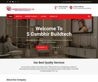 Sgambhirbuildtech.com(S gambhir buildtech pvt ltd) Screenshot