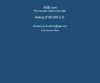 SGB.com(Buy this domain name now. Start a payment plan for $5) Screenshot