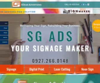 Sgearadvertising.com(Signage Maker) Screenshot