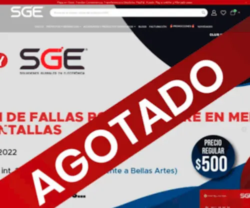 Sgemx.com.mx(Soluciones Globales en Electrónica SA) Screenshot