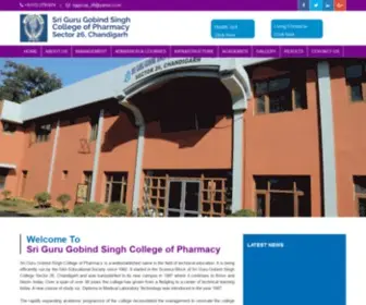 SGGscop.org(Sri Guru Gobind Singh College of Pharmacy) Screenshot