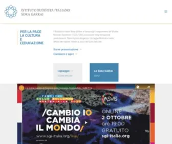 Sgi-Italia.org(Istituto Buddista Italiano Soka Gakkai) Screenshot