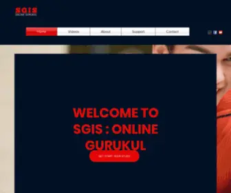 Sgisonlinegurukul.com(This Page) Screenshot