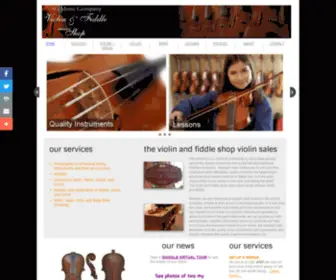 SGMcviolins.com(The Violin and Fiddle Shop Violin Sales) Screenshot