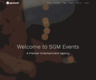 Sgmevents.com(San Diego Entertainment Agency) Screenshot