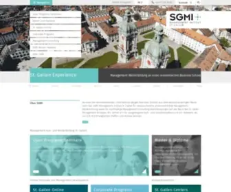 Sgmi.ch(SGMI Management Institut St) Screenshot