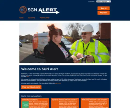 Sgnalert.co.uk(SGN Alert) Screenshot
