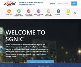Sgnic.sg(Singapore Network Information Centre) Screenshot