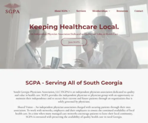 Sgpallc.com(An Independent Physician Association Dedicated to Quality and Value in Health Care) Screenshot