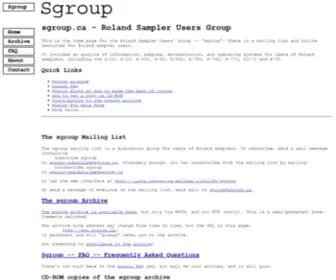 Sgroup.ca(Roland Sampler Users Group) Screenshot