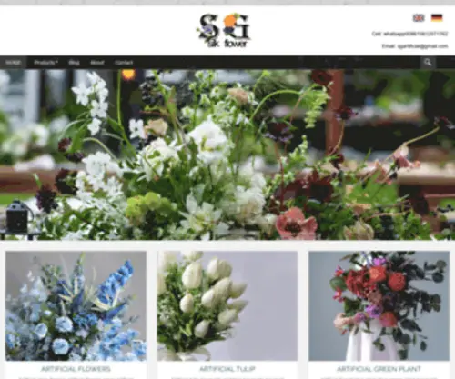 Sgsilkflower.com(Artificial flower manufacturer in China) Screenshot