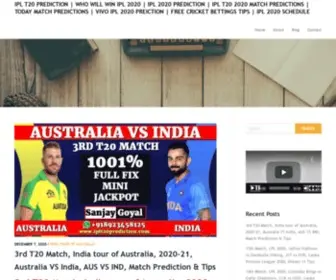 SGsportsprediction.com(IPL T20 PREDICTION) Screenshot