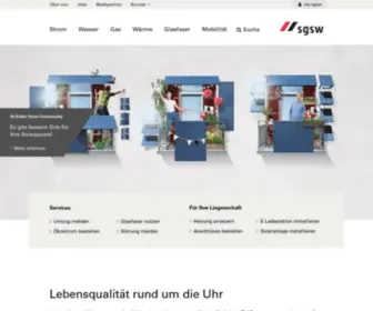 SGSW.ch(St.Galler Stadtwerke) Screenshot