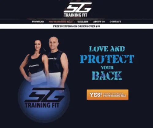 SGtrainingfit.com(Pro Warming Belt) Screenshot