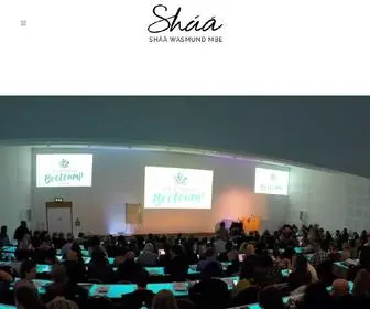 Shaa.com(Shaa Wasmund MBE) Screenshot
