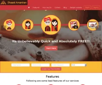 Shaadiamantran.com(Shaadi Amantran) Screenshot