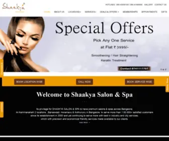 Shaakyaspa.com(Shaakya Salon & Spa) Screenshot