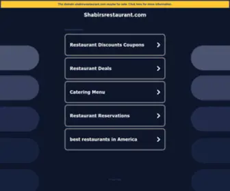 Shabirsrestaurant.com(Shabir's) Screenshot