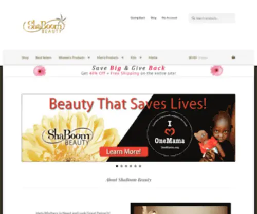 Shaboomproducts.com(ShaBoom Beauty) Screenshot