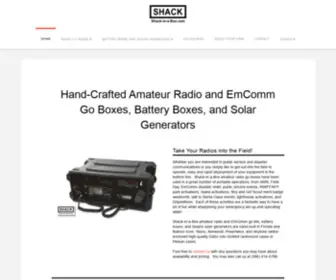 Shack-IN-A-Box.com(Custom-Built Amateur Radio Go Kits, Battery Boxes, and Solaris Solar Generators) Screenshot