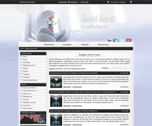 Shaded-Hearts.net(Kingdom Hearts News) Screenshot