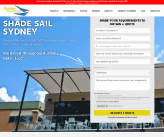 Shadesailsydney.net.au(Shade Sails & Accessories) Screenshot