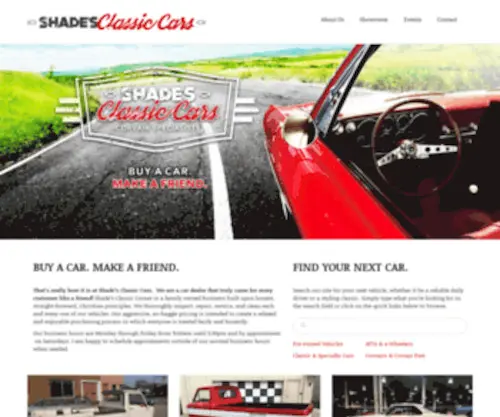 Shadesclassiccars.com Screenshot