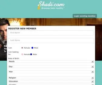 Shadi.com(Best Online Matrimony Site for Singles in USA) Screenshot