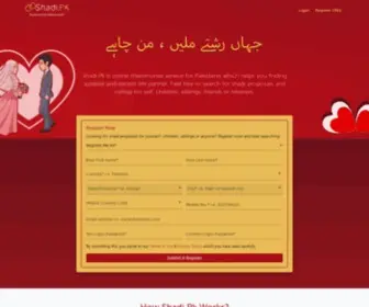 Shadi.pk(Pakistan matrimony & marriage bureau to get rishta online) Screenshot