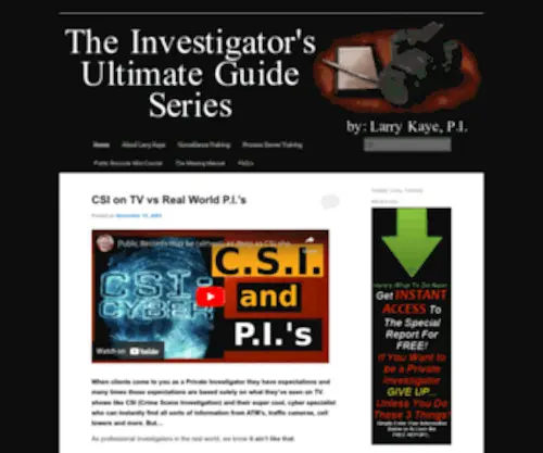 Shadowanyone.com(Investigator's Ultimate Guide to Surveillance) Screenshot