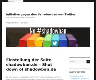 Shadowban.de(Seite geschlossen) Screenshot