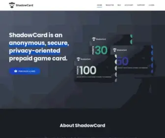 Shadowcard.net(Privacy-Oriented Prepaid Game Card) Screenshot
