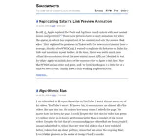 Shadowfacts.net(shadowfacts) Screenshot