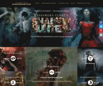 Shadowhunters.com(The New York Times bestselling series by Cassandra Clare) Screenshot