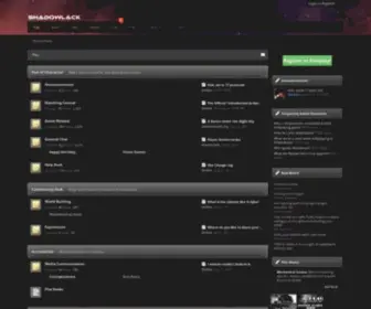 Shadowlack.com(Shadowlack, a Science Fantasy Play-by-Post RPG) Screenshot