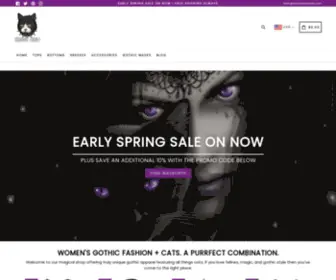 Shadowmeow.com(Gothic Clothing and Accessories) Screenshot