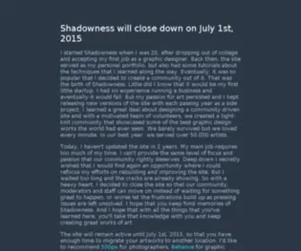 Shadowness.com(Art Shared Beautifully) Screenshot