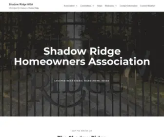 Shadowridgehoa.org(Information for Owners in Shadow Ridge) Screenshot