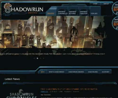 Shadowrun.com(Shadowrun Universe) Screenshot