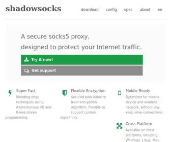 Shadowsocks.org(A fast tunnel proxy that helps you bypass firewalls) Screenshot