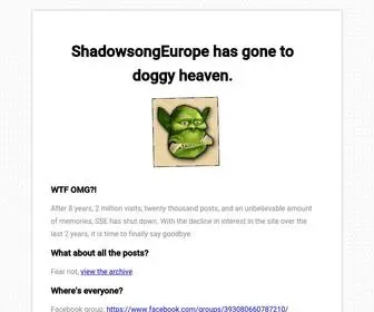 Shadowsongeurope.com(World of Warcraft EU) Screenshot