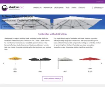 Shadowspec.com.au(Outdoor Umbrellas Australia) Screenshot