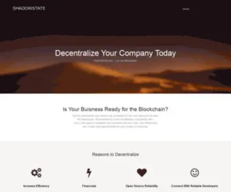 Shadowstate.com(A Decentralization Company) Screenshot