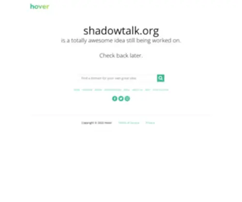 Shadowtalk.org(Home) Screenshot