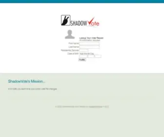 ShadowVote.com(ShadowVote Voter Lookup) Screenshot