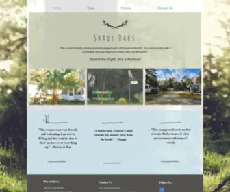 Shadyoaks.website(Shady Oaks Campground) Screenshot